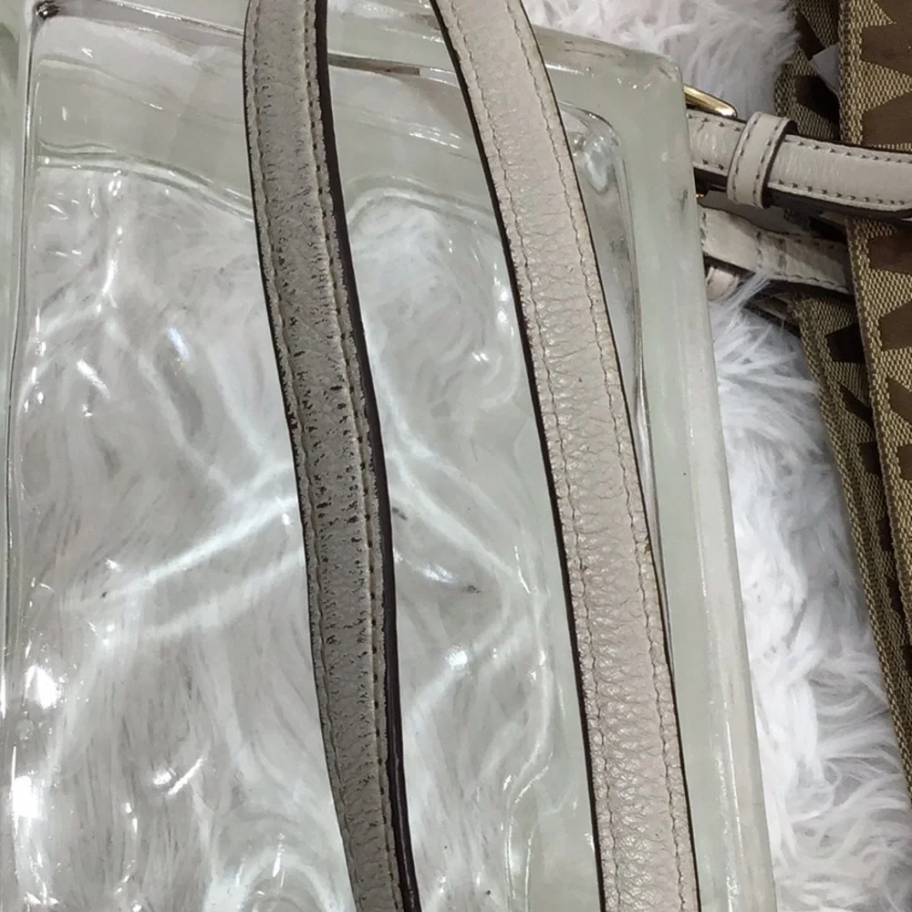 Michael Kors khaki signature shoulder tote